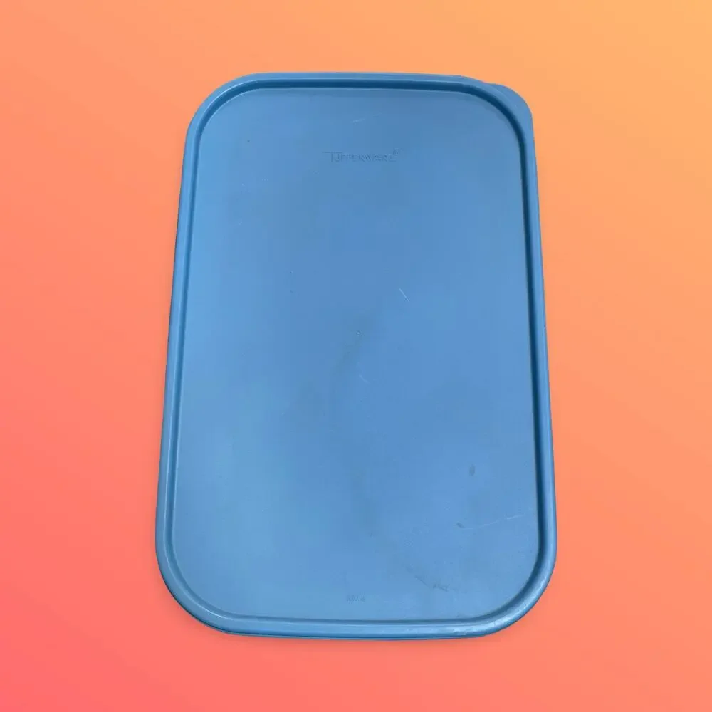 Tupperware Modular Mate Replacement Lid 1610 Rectangle Seal Blue Kitchen Storage